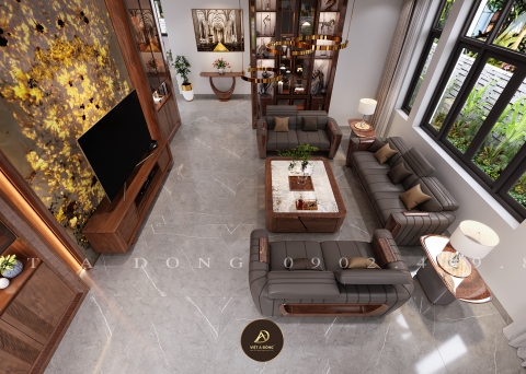 Sofa gỗ óc chó CHARM SF - 01